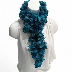 ✨ Handmade Ruffle Lace Scarf — 56" — Soft,‎ Lightweight & Flouncy